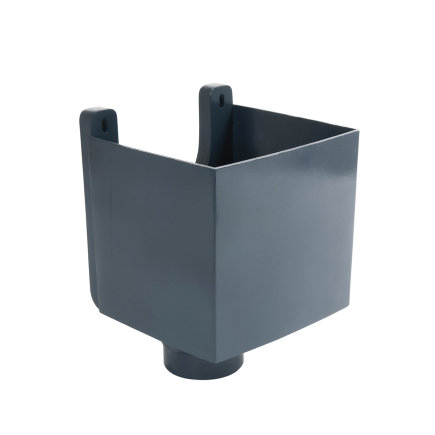 Nicoll Techtan Fallrohr-Wasserfangkasten, PVC, anthrazit, RAL 7016, 80 mm