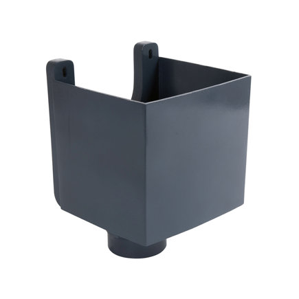 Nicoll Techtan hwa vergaarbak, pvc, antraciet, RAL 7016, 100 mm