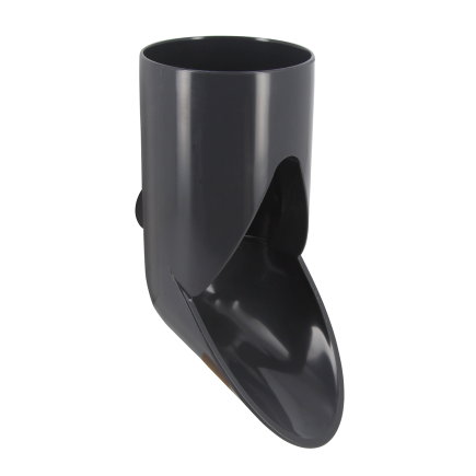 Nicoll Techtan Regenwasserablauf, PVC, gebogen, anthrazit, RAL 7016, 80 mm