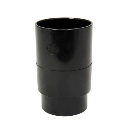 Nicoll Techtan verlengde hwa mof, pvc, inwendig lijm x verjongd spie, zwart, RAL 9011, 80 mm
