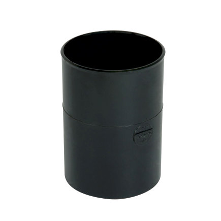 Nicoll Techtan Fallrohr-Muffe, verlängert, PVC, Klebem. x red. Spitzende, schwarz, RAL 9011, 100 mm