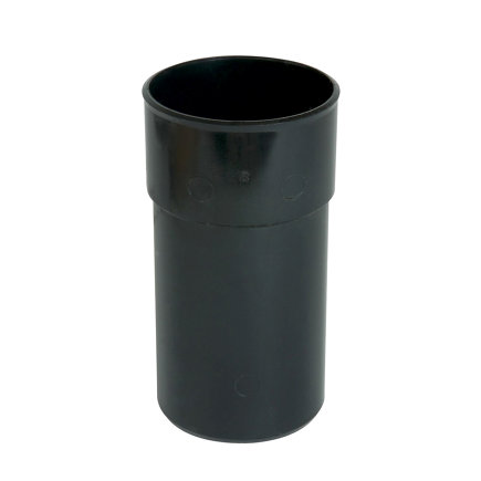 Nicoll Techtan Fallrohr-Muffe, PVC, Klebemuffe x Spitzende, schwarz, RAL 9011, 100 mm