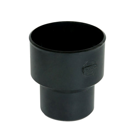 Nicoll Techtan Fallrohr-Reduziermuffe, PVC, konzentrisch, schwarz., RAL 9011, 100 x 80 mm