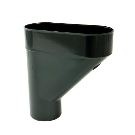 Nicoll Techtan Regensammler, 2-fach-Ausf., PVC, 2x Klebemuffe x red. Spitzende, schwarz, 80 mm