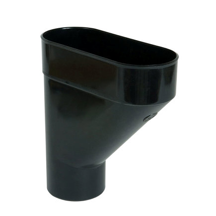 Nicoll Techtan Regensammler, 2-fach-Ausf., PVC, 2x Klebemuffe x red. Spitzende, schwarz, 100 mm