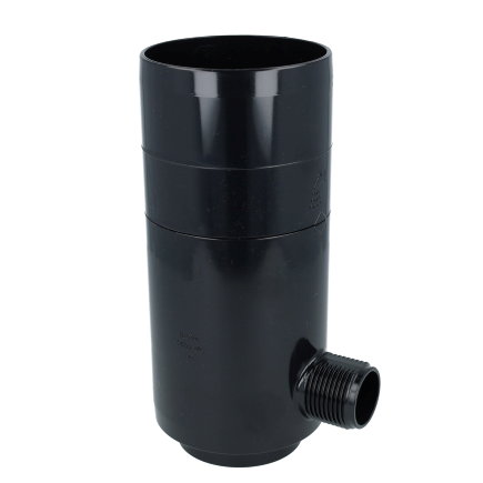 Nicoll Techtan hwa regenton vulautomaat, pvc, zwart, RAL 9011, 80 mm