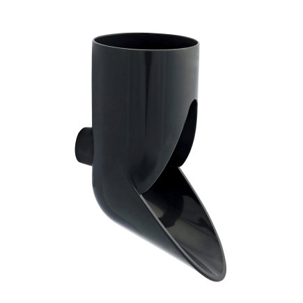 Nicoll Techtan hwa uitloop, pvc, gebogen, zwart, RAL 9011, 80 mm