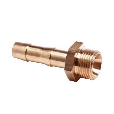 Slangtule, messing, buitendraad x slangtule, 1/8" x 6 mm 