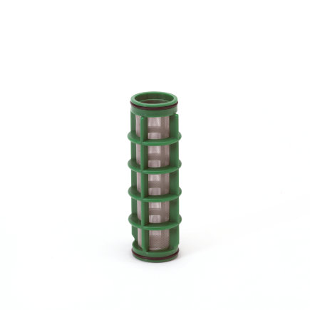 Amiad Zylindersieb für Kunststofffilter ¾", T x L = 31 x 125 mm, Siebperforation 0,50 mm, grün 