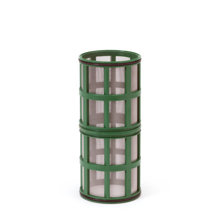 Amiad cil.zeef tbv kunststof filter 1½", d x l = 50 x 255 mm, zeefperforatie 0,50 mm, groen 
