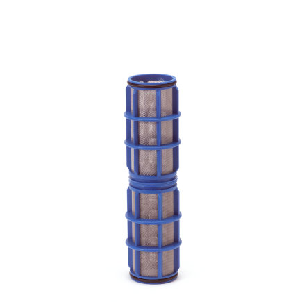 Amiad cil.zeef tbv kunststof filter 1½", d x l = 50 x 255 mm, zeefperforatie 0,30 mm, blauw 