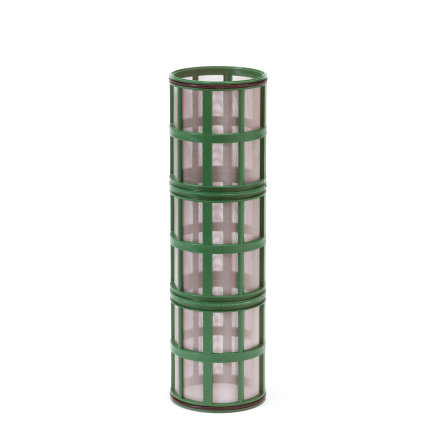 Amiad Zylindersieb für Kunststofffilter 3", T x L = 100 x 370 mm, Siebperforation 0,50 mm, grün 