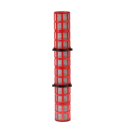 Amiad Zylindersieb für Stahlfilter 4", T x L = 100 x 750 mm, Siebperforation 0,13 mm, rot 