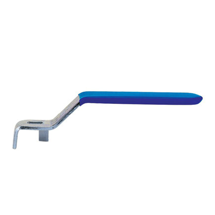 Stahl-Handgriff, blau, Typ 9008, geeignet für RIV Kugelhähne der Maße ¼", 3/8" und ½" 