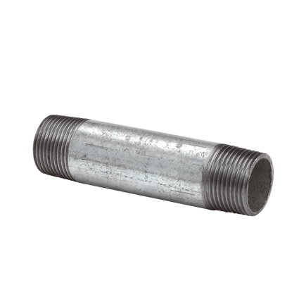 Pijpnippel, gegalvaniseerd, 2x buitendraad, nr. 23, ¾", l = 1000 mm 
