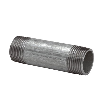 Pijpnippel, gegalvaniseerd, 2x buitendraad, nr. 23, 1", l = 1000 mm 