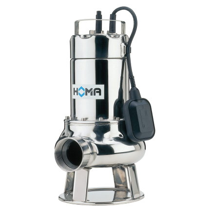 Homa dompelpomp voor vuil- en afvalwater, rvs, TCV 408 WA, 0,7 kW, 230 V, vlotter