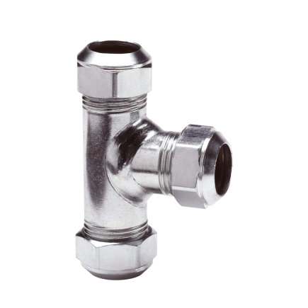 Bonfix T-stuk 90&deg;, staal verzinkt, 3x knel, 22 x 22 x 22 mm 