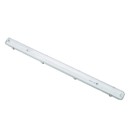 Adurolight® LED-Leiste ohne Röhre, einzeln, spritzw.gesch., PC-Abdeckung + Edelstahl-Clip, 1x 1,5 m 