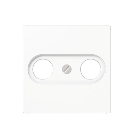 Jung centraalplaat, AS range, voor coax wandcontactdoos, alpin wit 