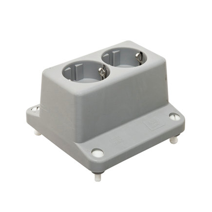 ABB deksel met wcd, dubbel, type 3640W2, grijs 