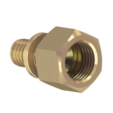 TECEflex schroef koppeling, messing, pers x binnendraad, 32 mm x 1" 