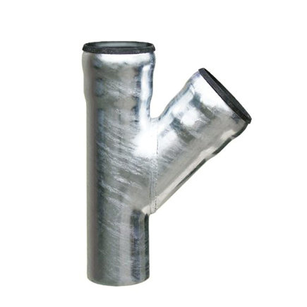 Loro-X T-stuk 45°, thermisch verzinkt staal, 80 mm 