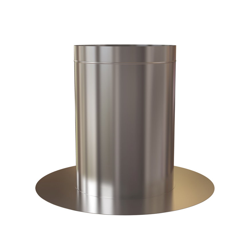 Ubbink plakplaat, voor plat dak, rvs, voor Rolux Cascade, 250/350 mm 