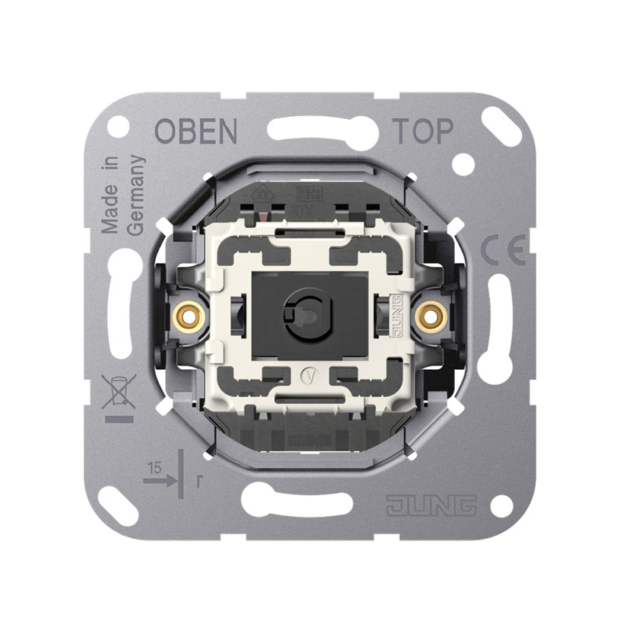 Jung controleschakelaar, inbouw, universeel, 1-polig/wissel