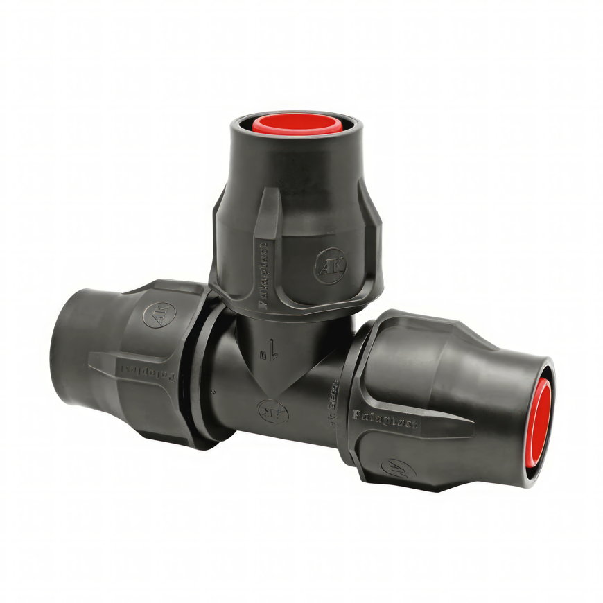 Palaplast T-stuk 90°, 3x klem, 20 mm
