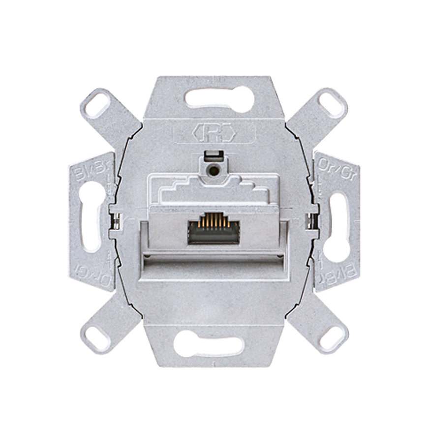 Jung datacontactdoos, inbouw, enkelvoudig, RJ45, CAT 6/6A, 2x 8-polig 