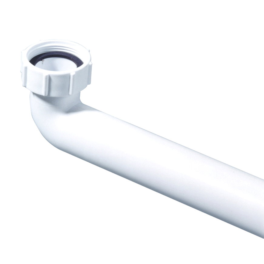McAlpine bocht, ruimtebesparend, pp, wit, 1½" x 40 mm 