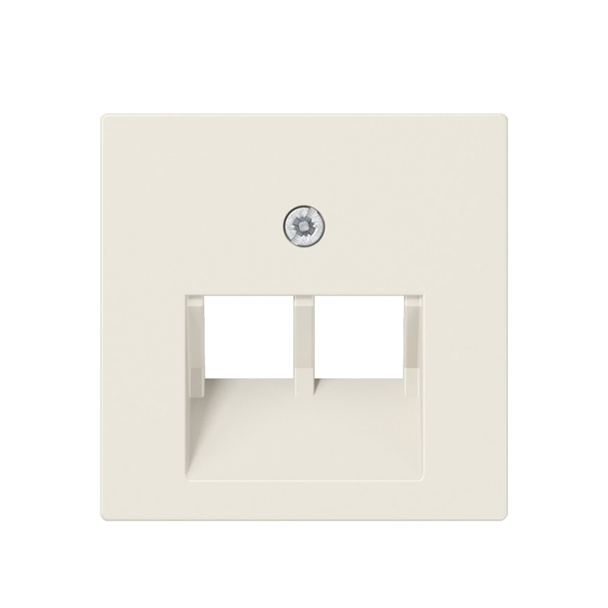 Jung afdekplaat, voor Modular Jack, AS range, 2-voudig, wit 