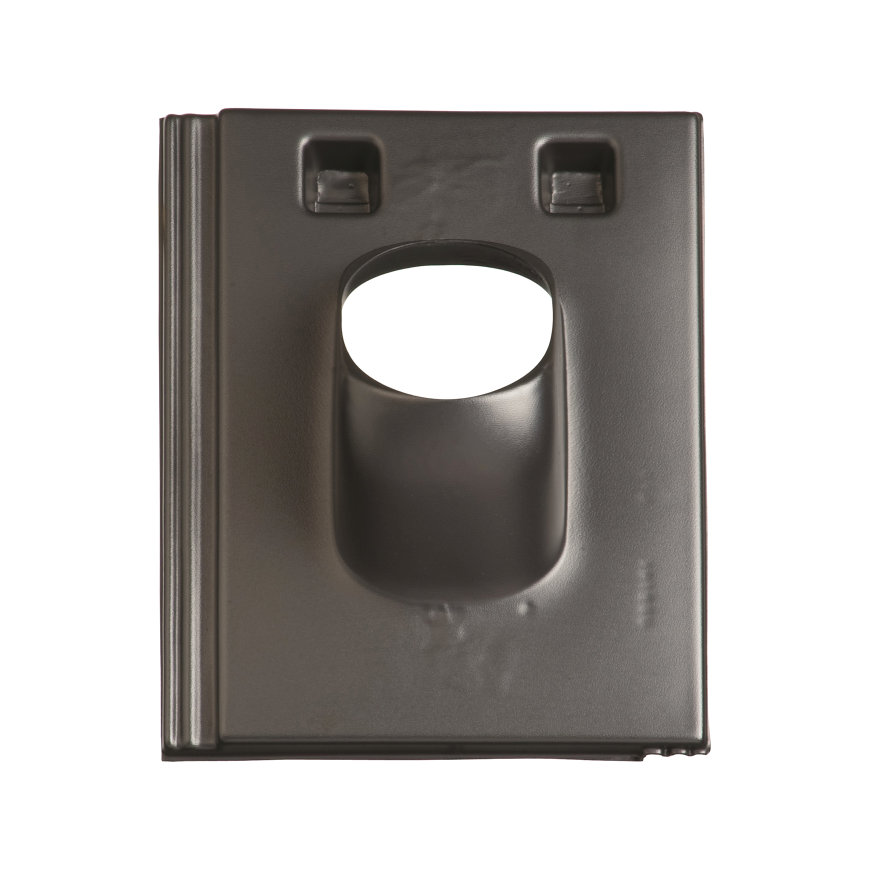 Ubbink dakdoorvoerpan, Stonewold, hdpe, 131 mm, 1-pans, zwart, dakhelling 25 - 45° 