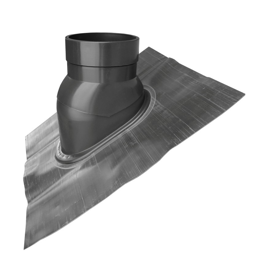 Burgerhout dakdoorvoerpan, lood, 140 mm, universeel, 500 x 500 mm, dakhelling 25 - 45° 