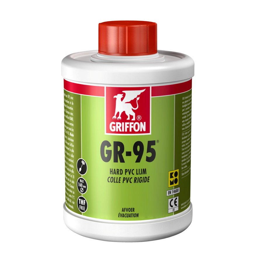 Griffon hard pvc-lijm, GR-95, flacon met kwast, 1000 ml 