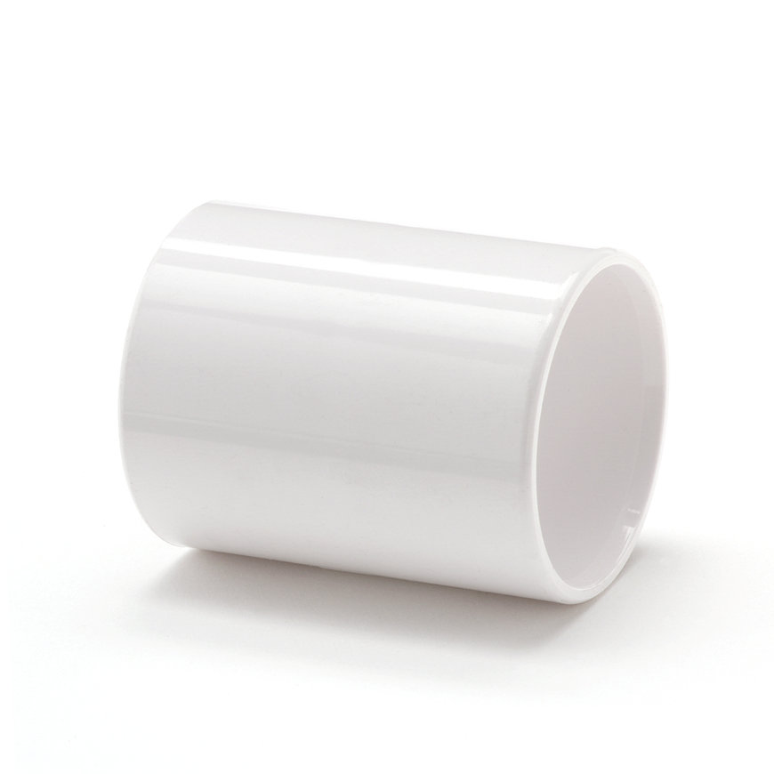 Nicoll PVC-Muffe, 2x Innenverklebung, weiß, RAL 9010, KOMO, 50 mm 