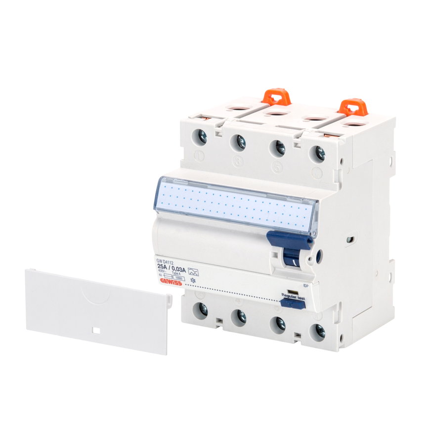 Gewiss aardlekschakelaar, 4-polig, klasse A, 400 V, 40 A, 300 mA