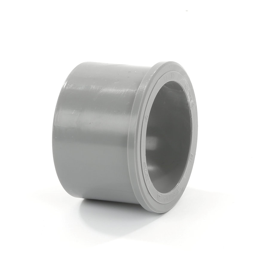 Pipelife verloopring, pvc, centrisch, inwendig x uitwendig lijm, grijs, KOMO, 50 x 40 mm 