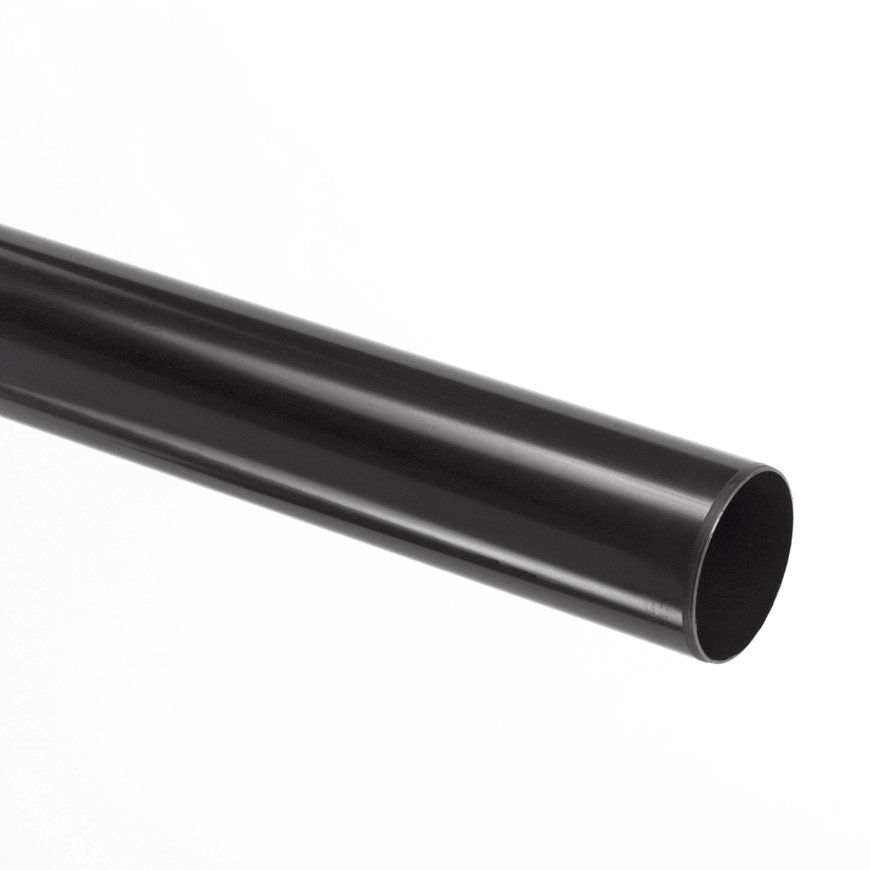 Pipelife afvoerbuis met gladde einden, pp, zwart, RAL 9011, KOMO, 125 x 4,3 mm, l = 6 m 