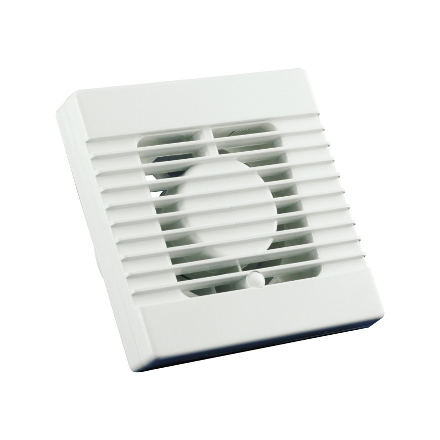 Nedco ventilator, type EF100T, kunststof, timer, wit 