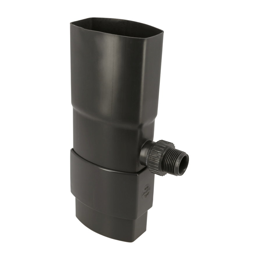 Nicoll Techtan Ovation Regenwassersammler, PVC, anthrazit, RAL 1015, 90 x 56 mm 
