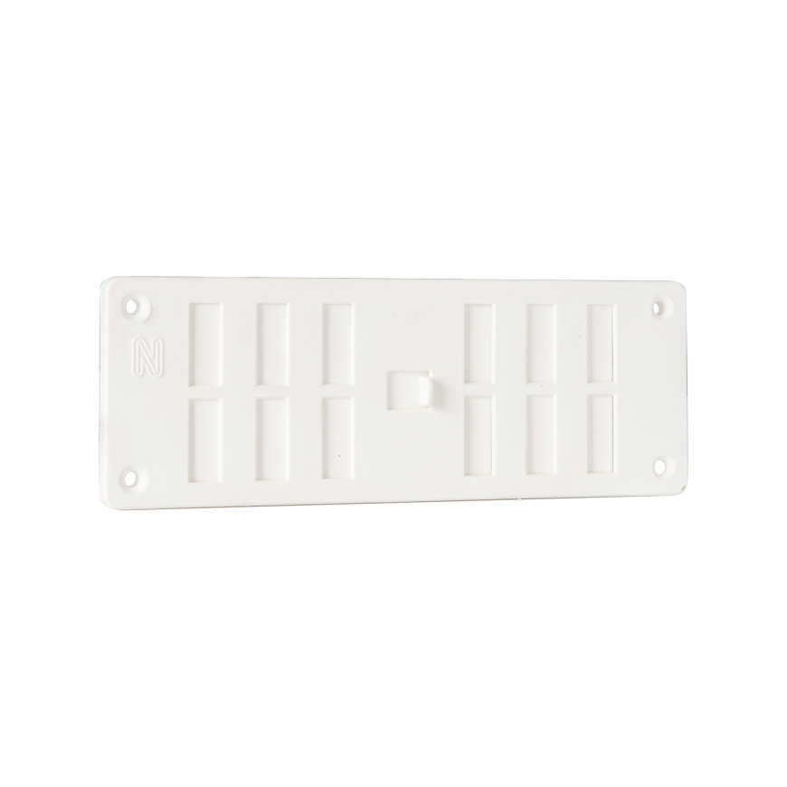 Nedco schuifrooster met schuif en gaas, ps, 165 x 60 mm, wit