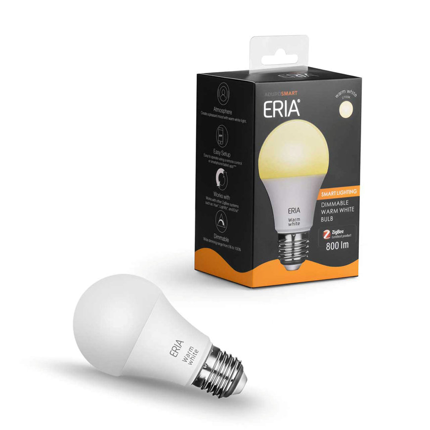 AduroSmart ERIA® Warm White lamp, E27 fitting 