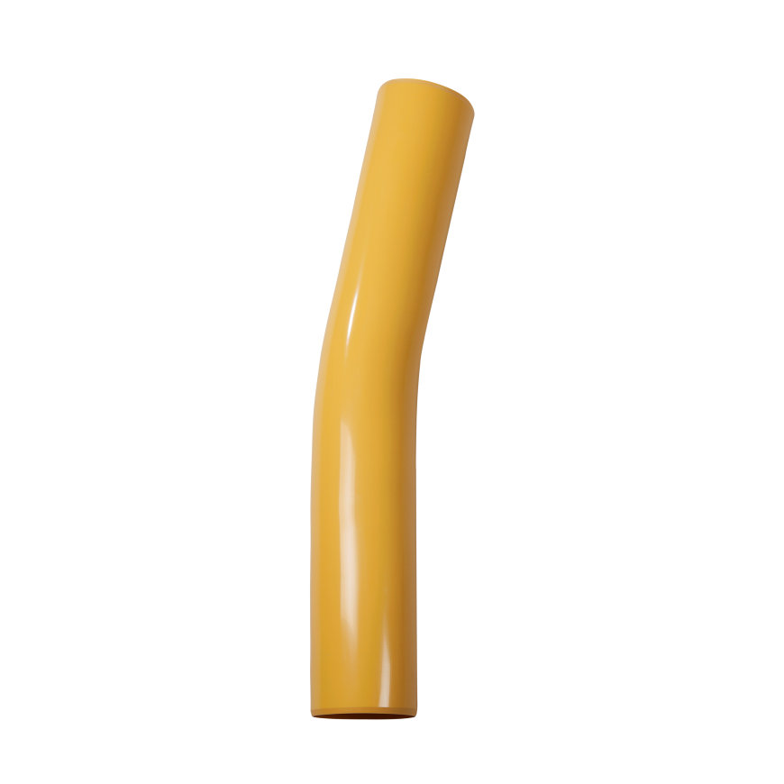 Pipelife bocht 11° voor gas, slagvast pvc, geel, Gastec QA, 2x spie, 63 mm 