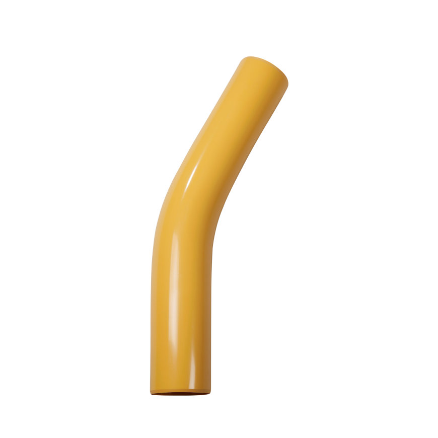 Pipelife slagvaste pvc bocht, geel, Gastec QA, 30°, 2x spie, 63 mm 