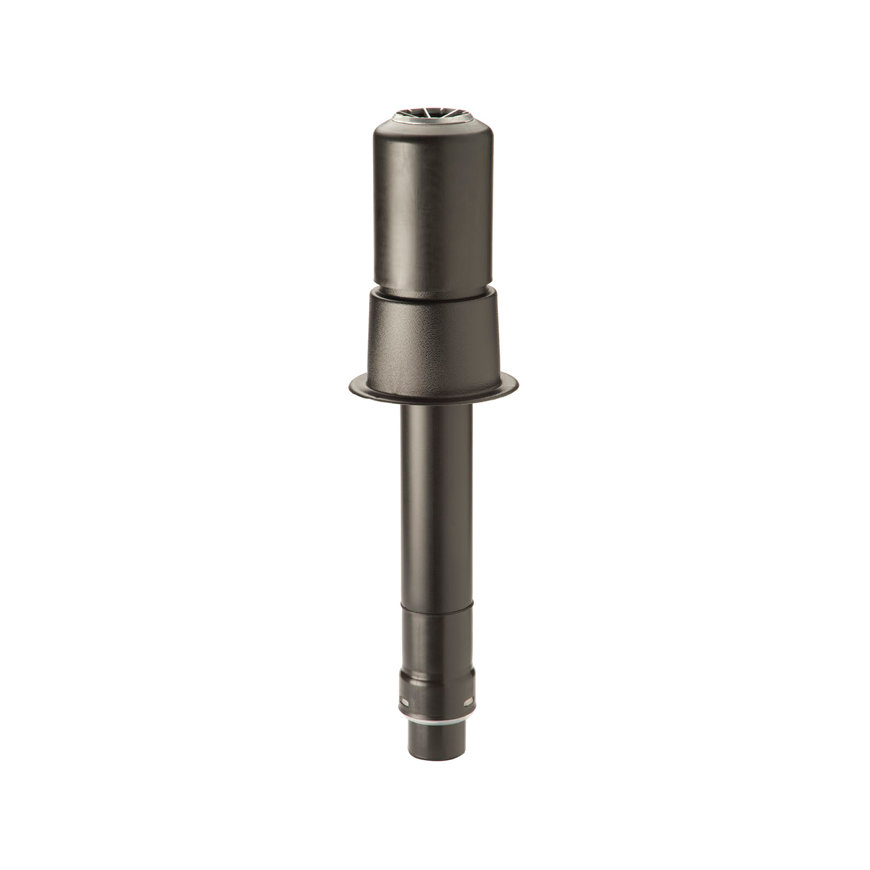 Ubbink renovatie uitmonding, Rolux Flex, voor niveaukap, Uv-bestendige buis, pp, zwart, 60 mm 