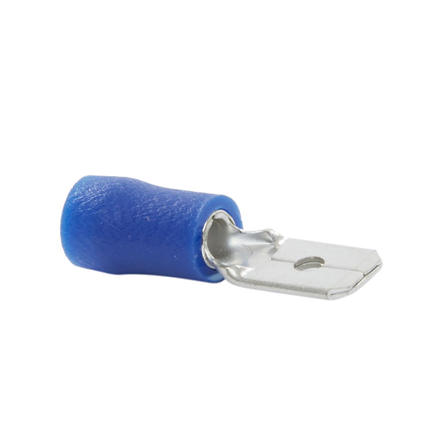 Klemko kabelschoen, vlak, geïsoleerd, mannelijk, 1,5 - 2,5 mm², blauw, blister à 25 stuks 