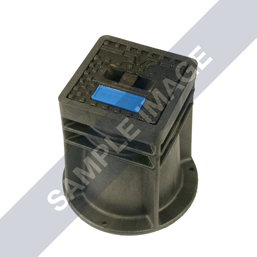 AVK straatpot voor afsluiter, type Pera, hdpe, serie 80/40, 190 x 190 x 275 mm, opschrift "peilbuis" 