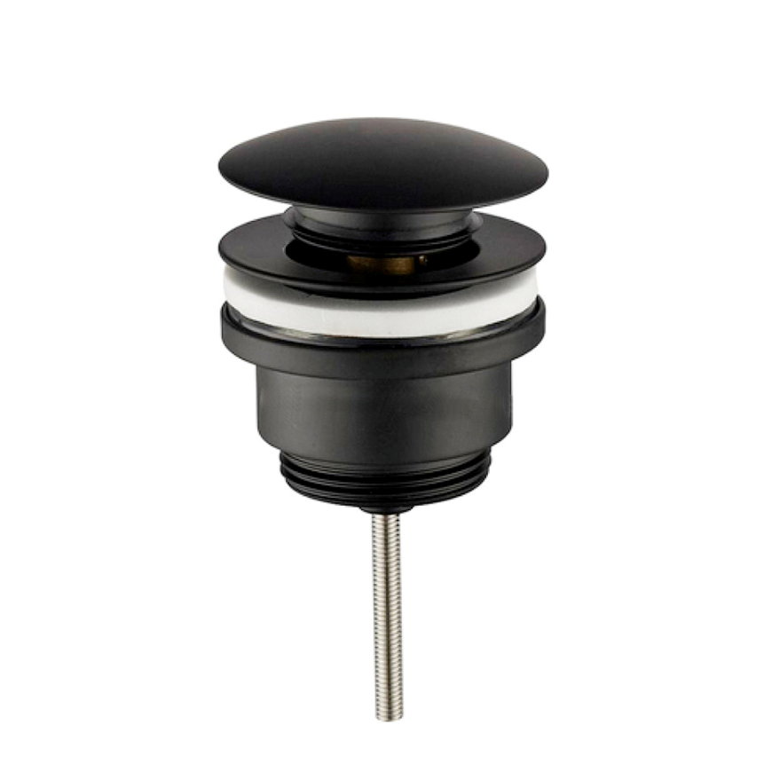 Clickwaste afvoerplug, laag model, mat zwart, 1¼" 
